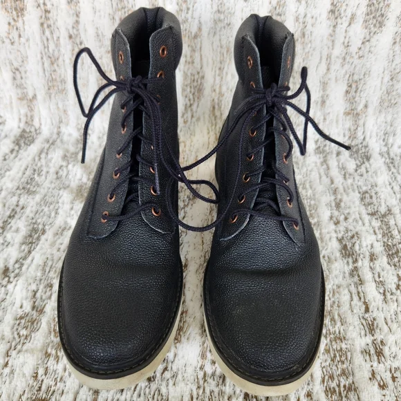 Timberland "Kenniston" Waterproof Boots Pebbled Leather Black | Women's Size 9 - Picture 4 of 12